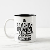 Funny Armenian Zweifarbige Tasse (Links)