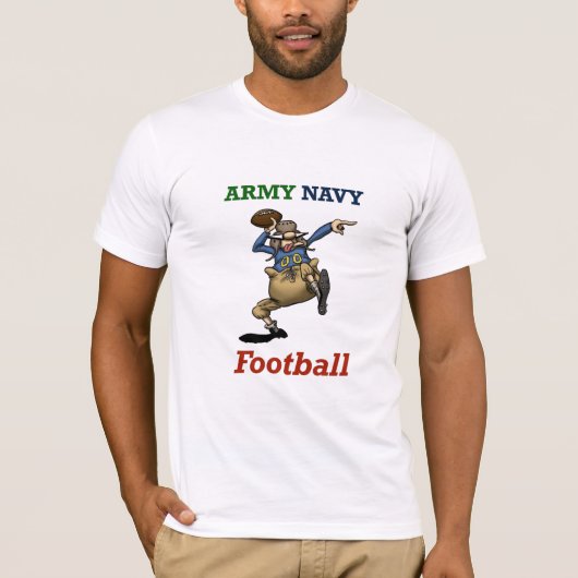 Funny Army/Navy Football Spaß Tee Shirt (Vorderseite)