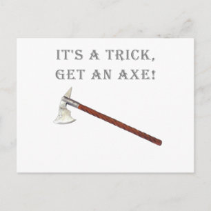 Funny Army of Darkness Trick Ax Movie Spaß Postkarte