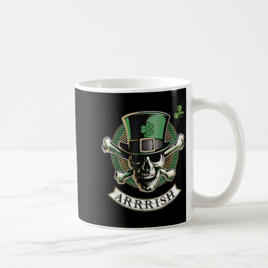 Funny Arrish Irish Rate St Patricks Day Rate Men G Kaffeetasse (Rechts)