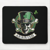 Funny Arrish Irish Rate St Patricks Day Rate Men G Mousepad (Vorne)