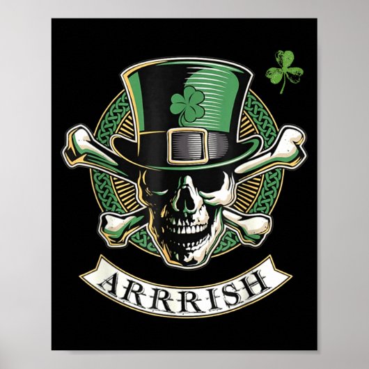 Funny Arrish Irish Rate St Patricks Day Rate Men G Poster (Vorne)