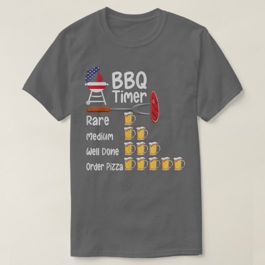 Funny Art Grillen Timer Grilling Barbecue Grilling T-Shirt (Design vorne)