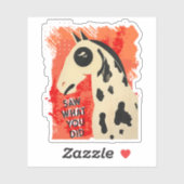 Funny art horse snarky side eye custom text aufkleber (Blatt)