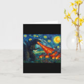 Funny Art Japanese Monster Kaiju In Van Gogh Starr Karte (Gelbe Blume)