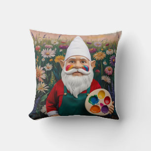 Funny Artist Gnome: Muttertagsmeisterwerk Kissen
