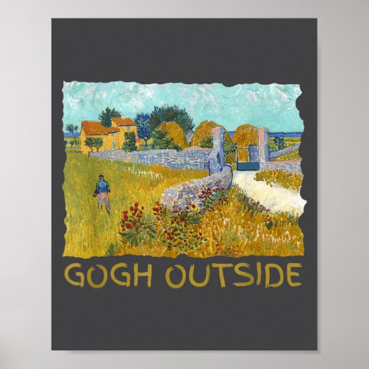 Funny Artist Gogh Outside Starry Night Insrational Poster (Vorne)