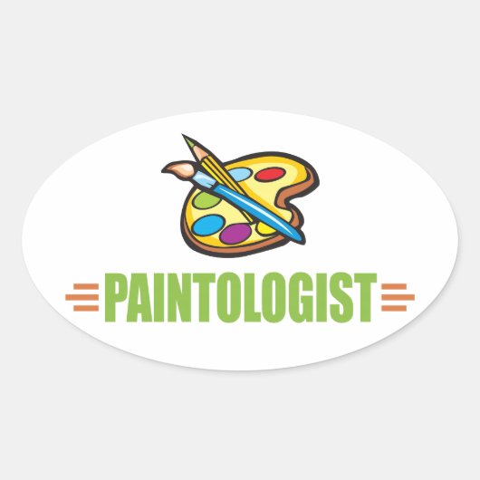 Funny Artist Ovaler Aufkleber (Vorderseite)