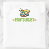 Funny Artist Ovaler Aufkleber (Tasche)