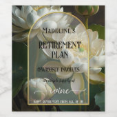 Funny Artistic Floral Retirement Weinetikett (Einzelnes Label)