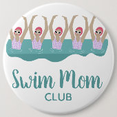 Funny Artistic Synchro Schwimmer Mama schwimmen Button (Vorderseite)