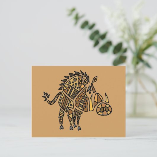 Funny Artistic Warthouse Abstrakte Kunst Postkarte (Stehend Vorderseite)