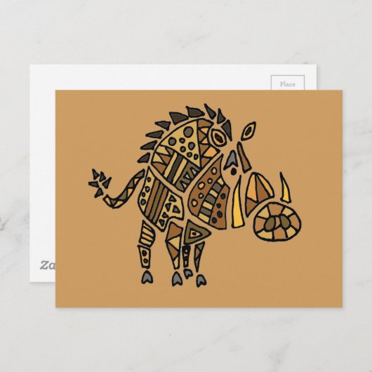 Funny Artistic Warthouse Abstrakte Kunst Postkarte (Vorne/Hinten)