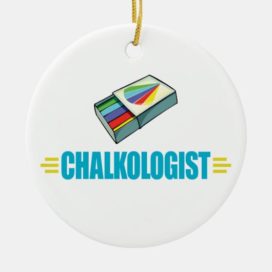 Funny Artist's Chalk Keramikornament (Vorne)