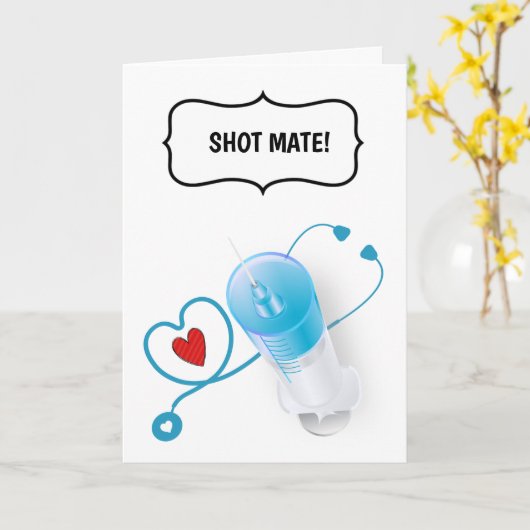Funny Arzt Krankenschwester Gratulationen Injektio Karte (Gelbe Blume)