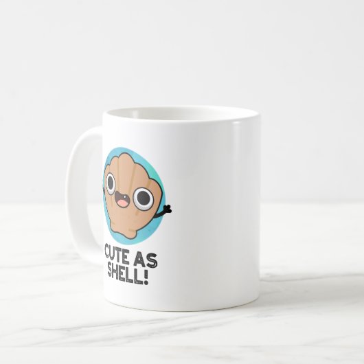 Funny As Muschel Funny Seashell Puff Kaffeetasse (Vorderseite Links)