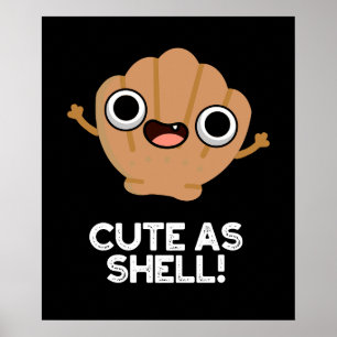 Funny As Muscheln Funny Seashell Pub Dark BG Poster