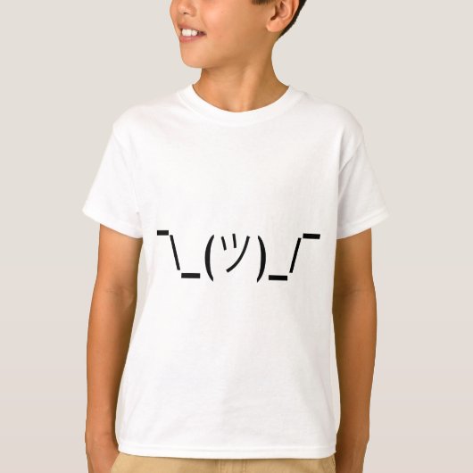 Funny ASCII Art Shrug Emoticon Computer T-Shirt (Vorderseite)