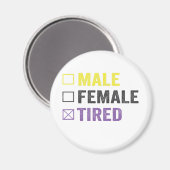 Funny Asexual Transexual LGBT Prix non Binary Magnet (Vorderseite/Rückseite)