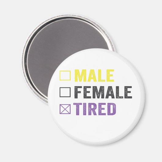 Funny Asexual Transexual LGBT Prix non Binary Magnet (Vorderseite/Rückseite)