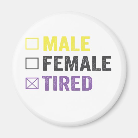 Funny Asexual Transexual LGBT Prix non Binary Magnet (Vorne)