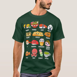 Funny Asian Food Fan Kawaii Ramen Sushi J T-Shirt