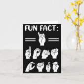 Funny Asl American Sign Language Fun Fact I Don't  Karte (Gelbe Blume)