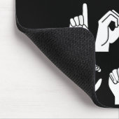 Funny Asl American Sign Language Fun Fact I Don't  Mousepad (Ecke)