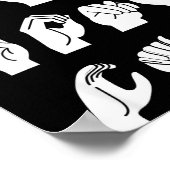 Funny Asl American Sign Language Fun Fact I Don't  Poster (Ecke)