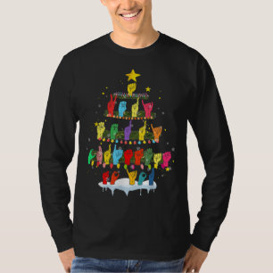 Funny ASL Frohe Weihnachten Gebärdensprache Weihna T-Shirt