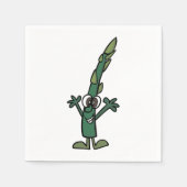 Funny Asparagus Paper Napkins Serviette (Vorderseite)