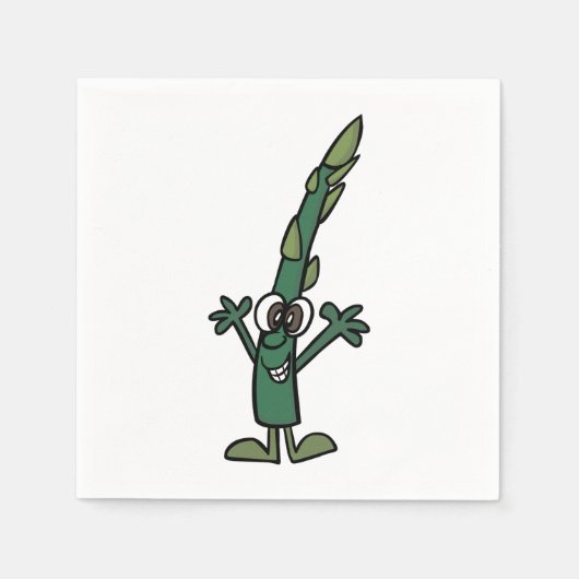 Funny Asparagus Paper Napkins Serviette (Vorderseite)