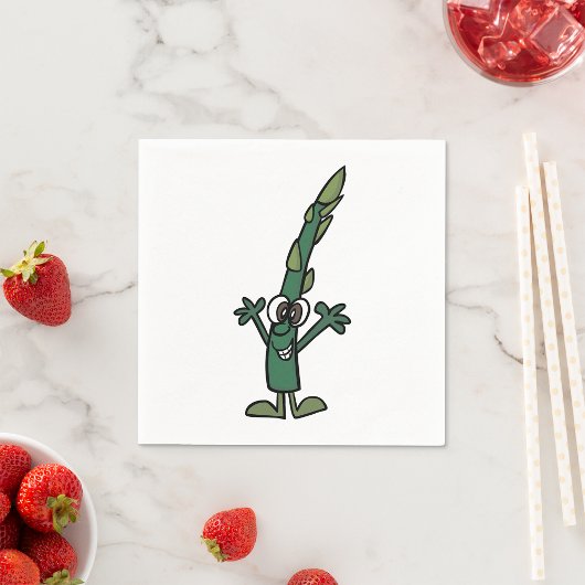 Funny Asparagus Paper Napkins Serviette