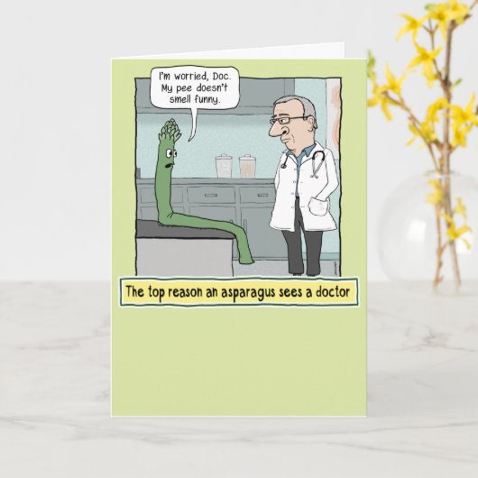Funny Asparagus Pee Riech bald gut Karte (Gelbe Blume)