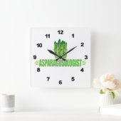 Funny Asparagus Quadratische Wanduhr (Zuhause)