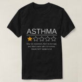 Funny Asthma Awareness One Star Rating Inhaler Wi T-Shirt (Design vorne)