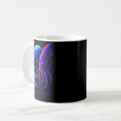 Funny Astronaut And Squid In Underwater Space With Kaffeetasse (Vorderseite Links)