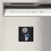 Funny Astronaut Bylloon Autismus Awareness Space L Magnet (In Situ (Geschirrspüler))