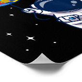 Funny Astronaut Bylloon Autismus Awareness Space L Poster (Ecke)