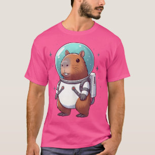 Funny Astronaut Capybara Graphic Astronomic Space T-Shirt