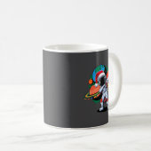 Funny Astronaut Christmas Space Planets Santa Hat Kaffeetasse (VorderseiteRechts)