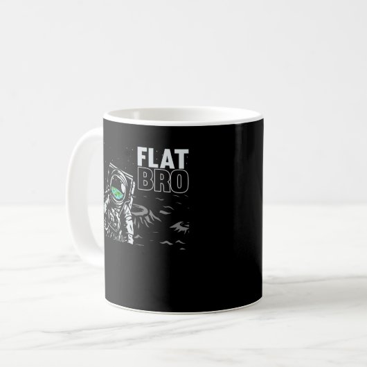 Funny Astronaut Flat Earth Conspiracy Theory Spaß Kaffeetasse (Vorderseite Links)