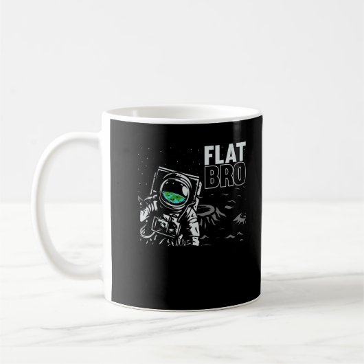 Funny Astronaut Flat Earth Conspiracy Theory Spaß Kaffeetasse (Links)