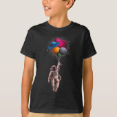 Funny Astronaut Floating Planet Ballon T - Shirt (Vorderseite)