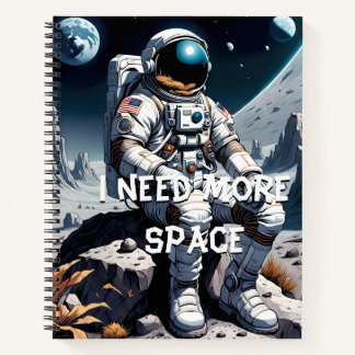Funny Astronaut Gift – I Need More Space Notizblock