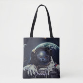 Funny Astronaut Kurzhaarkatze im Weltraum Tasche (Vorderseite)