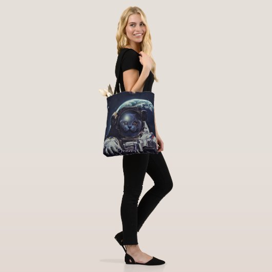 Funny Astronaut Kurzhaarkatze im Weltraum Tasche (Am Model)