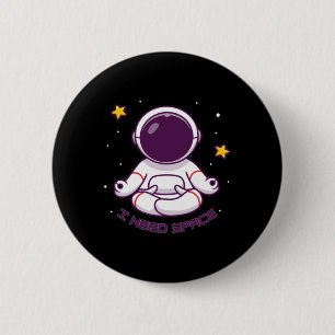 Funny Astronaut Meditation I Neust Space - Yoga In Button