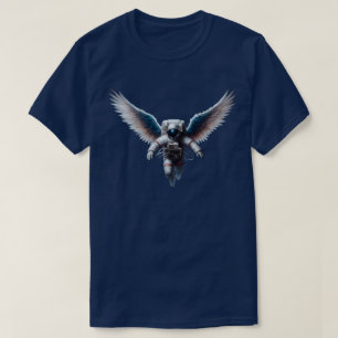 Funny Astronaut mit Angel Wings im Weltraum T-Shirt