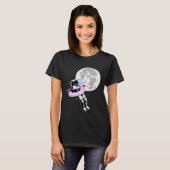 Funny Astronaut Moon Unicorn and Space Themed Desi T-Shirt (Vorne ganz)